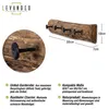 Garderobe Teak Holz 4 Haken L50cm Hakenleiste Recyclingholz Produktbild-Vorschau 2