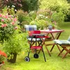 Relaxdays Holzkohlegrill mit Rollen, Ø 42 cm, Picknickgrill Produktbild-Vorschau 3