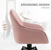 A pink velvet chair with an ergonomic design highlighted with graphics. Náhľad obrázku produktu