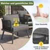 Set di mobili da giardino Merax con braccioli intrecciati e Anteprima dell’immagine prodotto 7