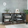 vidaXL Beistelltische 2 Stk. Braun Eichen-Optik 40x42x50 cm Produktbild-Vorschau 2