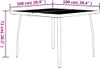 vidaXL Gartentisch Anthrazit 100x100x72 cm Stahlgitter Produktbild-Vorschau 6