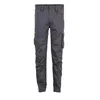 A pair of gray cargo pants is shown against a white background. Produktbild-Vorschau