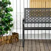 Gartenbank aus Metall, 2-Sitzer, Blumenmuster, Produktbild-Vorschau 7