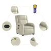 vidaXL Fauteuil de massage avec releveur Crème Similicuir Voir les images du produit 10