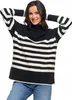 Maglioni da donna - maglione a righe, taglia XXL - taglio Anteprima dell’immagine prodotto 2