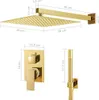vidaXL Duschsystem Edelstahl 201 Golden Produktbild-Vorschau 5