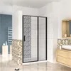 90x185cm Schwarz Duschkabine Drehtür Nischentür 6mm Produktbild-Vorschau 1