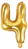 PartyDeco FB10M-4-019, Zabawka - balon, Folia, Złoto, Podgląd zdjęcia produktu 1