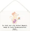 Mr. & Mrs. Panda Schild Raumausstatter Herz DIN A6 - Weiß - Produktbild-Vorschau 1