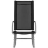 A front view of a black and gray rocking chair. Podgląd zdjęcia produktu