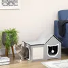 PawHut Katzenhöhle, Katzenhaus mit Kratzfläche, Produktbild-Vorschau 2