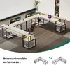 Bureau d'angle en L AIORBER avec tiroirs, prises Voir les images du produit 8