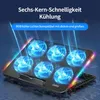 Notebook-Kühler RGB-Laptop-Kühler mit 6 Lüftern, Produktbild-Vorschau 4