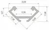 LED Aluminium Eckprofil PD-C 1 Meter Aluprofil Leiste Produktbild-Vorschau 4