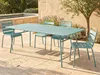 Gartentisch - L. 200 cm - Metall - Mandelgrün - MIRMANDE Produktbild-Vorschau 2