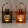 2er Set Windlicht H10cm Laterne Braun Metall Tischdeko Produktbild-Vorschau 6