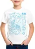 style3 N64 Controller Blaupause Kinder T-Shirt 64-Bit Produktbild-Vorschau 1
