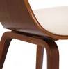 A close-up view of the base of a chair, showing the wooden frame and the connection to the seat. Náhled obrázku produktu