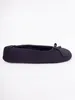Weiche Damen Ballerina Hausschuhe mit Schleife schwarz Produktbild-Vorschau 4