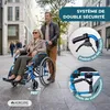 Fauteuil roulant pliable Aluminium Léger Manuel Avec freins Voir les images du produit 4