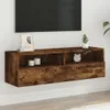vidaXL Szafka wisząca pod TV dąb wędzony 100x30x30 cm Podgląd zdjęcia produktu 2