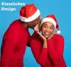 2 bonnets de Noël en velours rouge - Noël Voir les images du produit 2