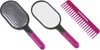 Three hair styling tools (a brush, a mirror, and a comb) are arranged diagonally on a white background. Anteprima dell’immagine prodotto