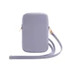A purple wallet phone bag with a gold zipper and strap is shown against a white background. Náhľad obrázku produktu
