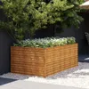vidaXL Letto rialzato 196x100x69 cm Acciaio corten Anteprima dell’immagine prodotto 2