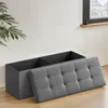 SONGMICS Sitzhocker mit Stauraum, klappbare Sitzbank, 38 x Produktbild-Vorschau 3