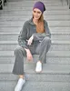 RAIKOU Damen Baumwolle Schlafanzug 48/50 Velours Produktbild-Vorschau 2