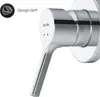 A close-up view of a chrome bidet faucet with a lever handle. Produktbild-Vorschau