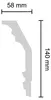 Decosa Zierprofil G39, weiß, 58 x 140 mm, Länge: 2 m - 18 Produktbild-Vorschau 3