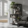 Relaxdays 4052025520144, Ciemny brąz, 6 pół., Drewno, Stal, Podgląd zdjęcia produktu 2