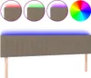 vidaXL LED Kopfteil Taupe 180x5x78/88 cm Stoff Produktbild-Vorschau 1