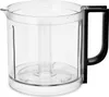 A clear, studio shot of a food processor bowl with a black handle. Produktbild-Vorschau