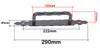 A black metal door handle with dimensions indicated by red lines and text. Anteprima dell’immagine prodotto