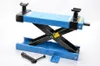 A blue and black scissor jack for motorcycles, shown on a white background with its accessories. Náhľad obrázku produktu