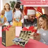 A collage of images showing families and gifts, with a product box and its contents in the foreground. Produktbild-Vorschau