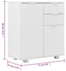 vidaXL Credenza in truciolato bianco lucido 71×35×76 cm Anteprima dell’immagine prodotto 10