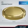 WELLGRO 50x Einmachdeckel TO82 - gold - Twist-Off-Deckel Produktbild-Vorschau 2