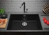 PRIMAGRAN Spülbecken Schwarz 66x47cm, Granitspüle 1 Becken Produktbild-Vorschau 3