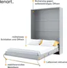 Schrankbett 140 x 200 Vertikal CP-01 Grau LENART CONCEPT Produktbild-Vorschau 4