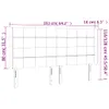 vidaXL LED Kopfteil Hellgrau 163x16x118/128 cm Stoff -  Produktbild-Vorschau 7