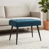 Banc vidaXL à capitonnage, bleu, 60 x 40 x 45 cm, velours Voir les images du produit 3