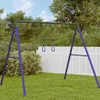 vidaXL Hrazda s gymnastickými krúžkami pre deti Modrá Tmavo Náhľad obrázku produktu 3