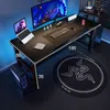 Moderner Gaming-Schreibtisch für Gamer, schwarz, Loft-Stil, Produktbild-Vorschau 7