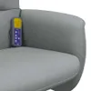 vidaXL Massagesessel mit Fußhocker Hellgrau Stoff Produktbild-Vorschau 7