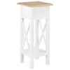vidaXL Boční stolek bílý 27 x 27 x 65,5 cm Dřevo Náhled obrázku produktu 4